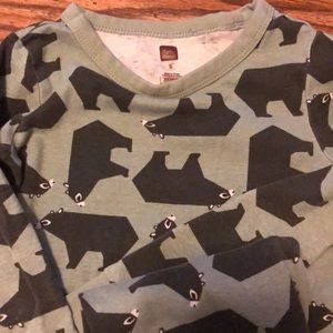Tea Collection size 5 green bear pajama set